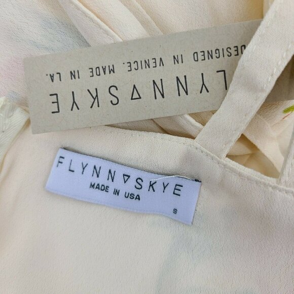 New Flynn Skye Romy Pastel Stems Romper Womens Small Ivory Floral - Picture 6 of 7